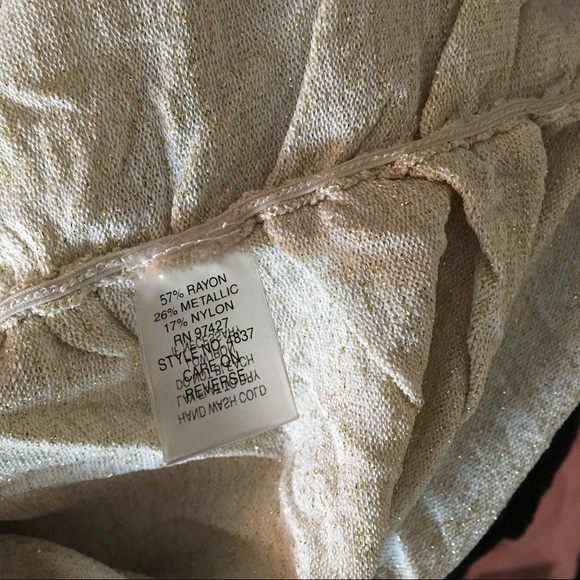 shimmery gold tunic tank top with scoop neck - Picture 7 of 8